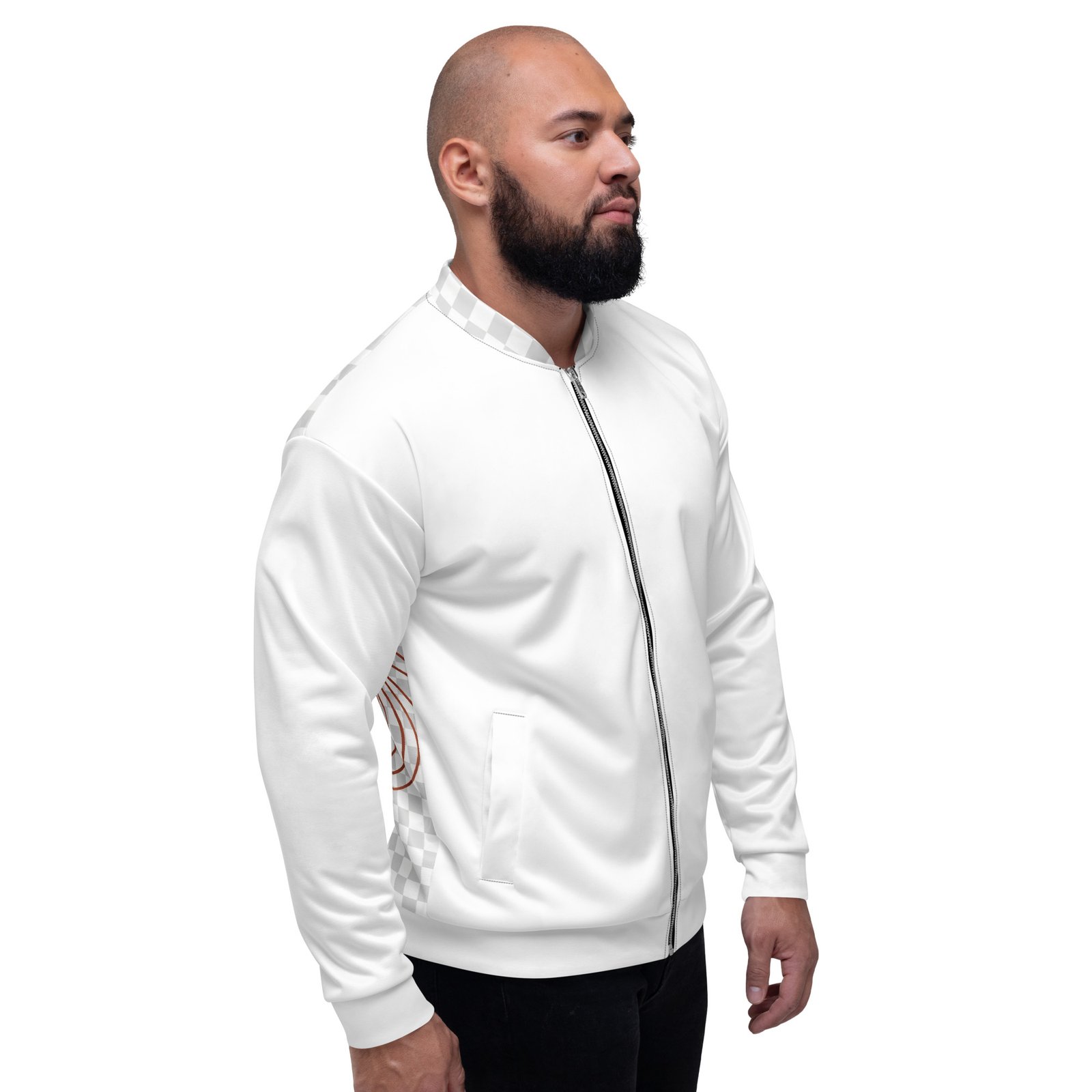 RunFlat Coffee Bomber Jacket – Stelvio Pass Topo - Image 4