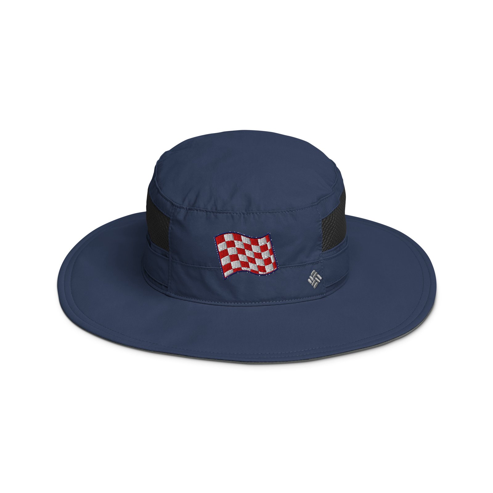 RunFlat Coffee Bora Bora Booney Hat – Cafe Racer Checkered Flag - Image 6
