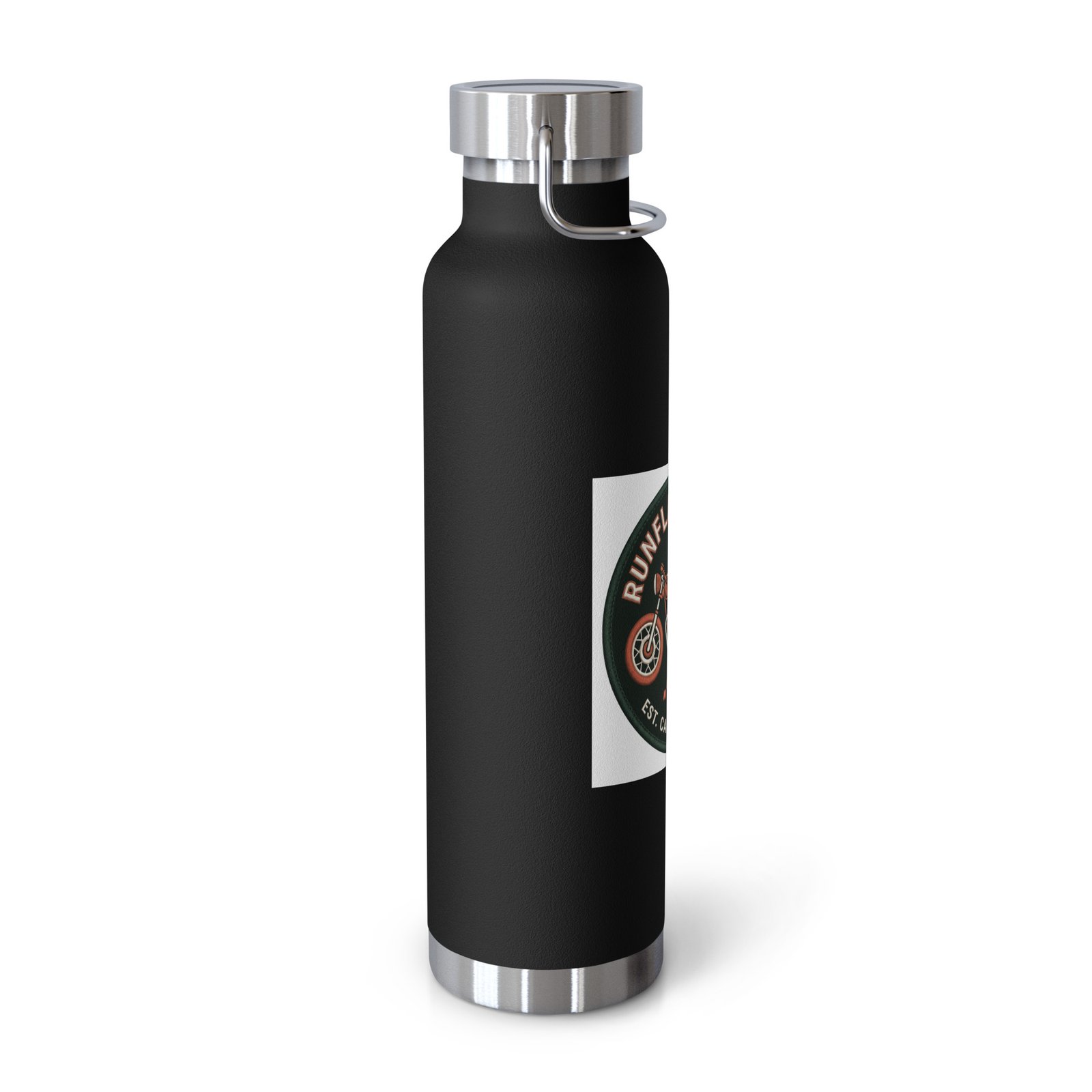 RunFlat Coffee Copper Vacuum Insulated Bottle – Cafe Racer Crest - Image 3