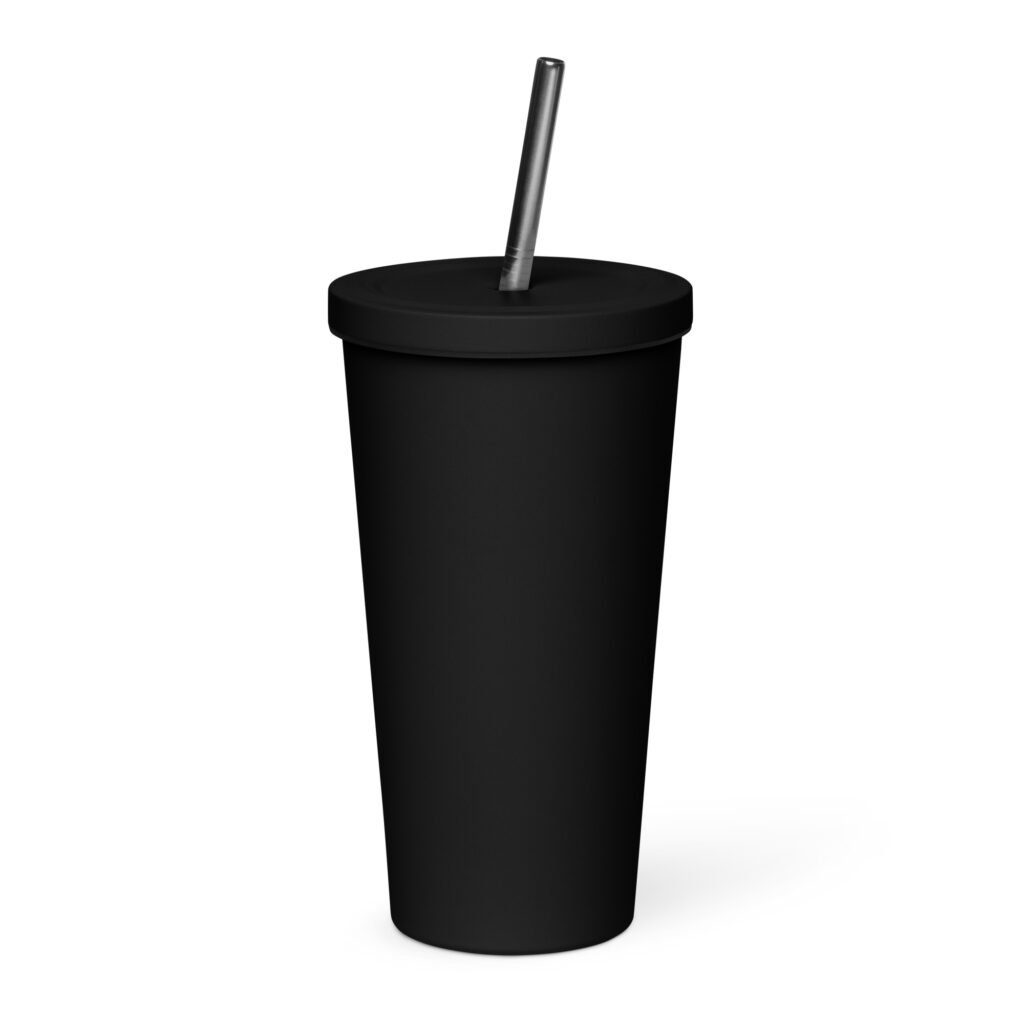RunFlat Coffee Insulated Tumbler with Straw – Cafe Racer Crest