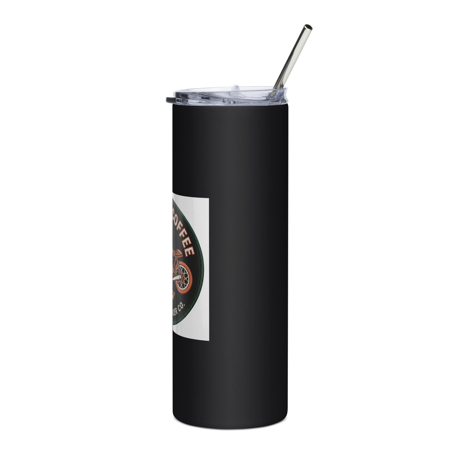 RunFlat Coffee Stainless Steel Tumbler – Cafe Racer Crest - Image 3