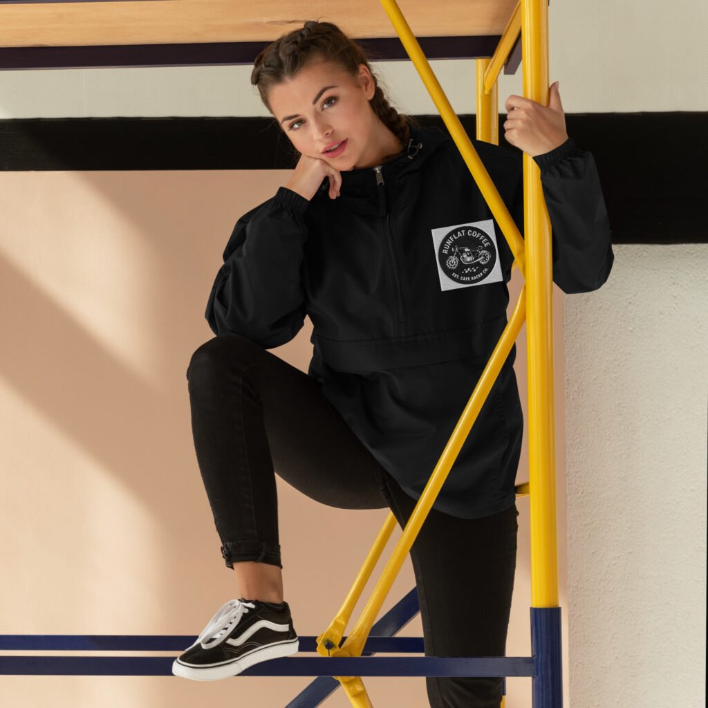 RunFlat Coffee Champion Packable Anorak – Cafe Racer Crest