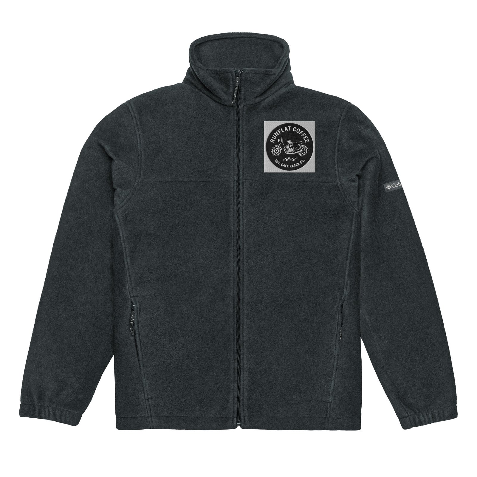 RunFlat Coffee Columbia Fleece Jacket – Cafe Racer Crest