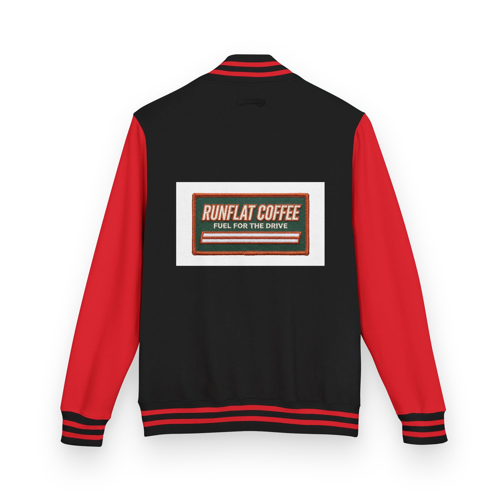 RunFlat Coffee Heavyweight Letterman Jacket – Cafe Racer Crest - Image 2