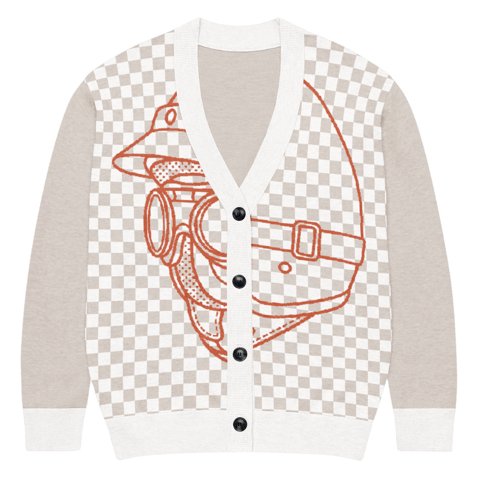 RunFlat Coffee Knitted Cardigan – Helmet & Goggles - Image 13
