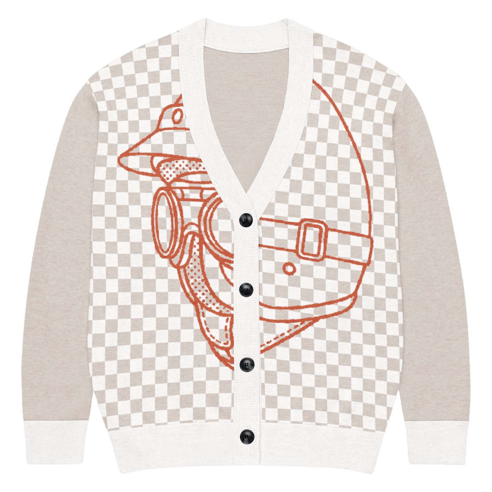 RunFlat Coffee Knitted Cardigan – Helmet & Goggles - Image 15