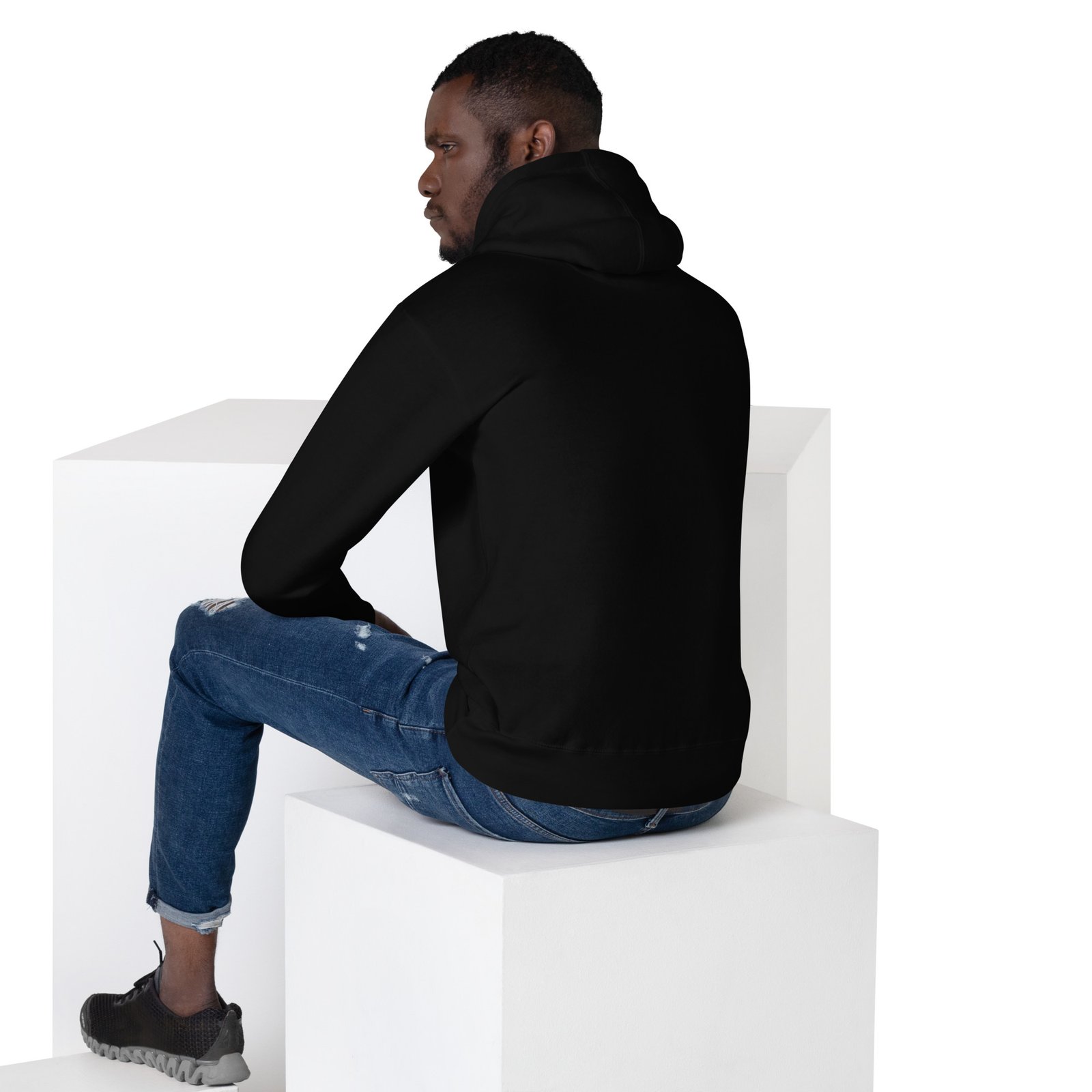 RunFlat Coffee Premium Pullover Hoodie – Cafe Racer Stripe - Image 2
