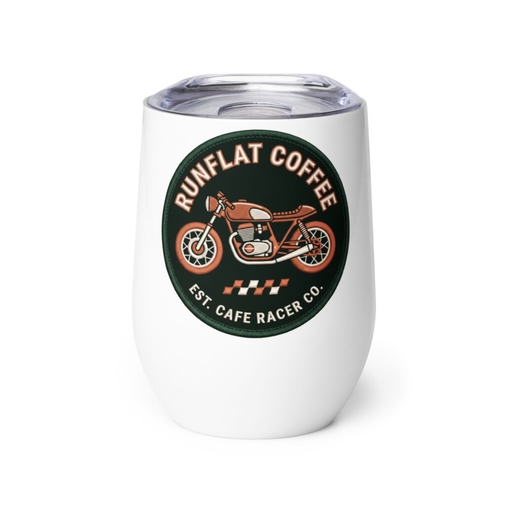 RunFlat Coffee Wine Tumbler – Cafe Racer Crest