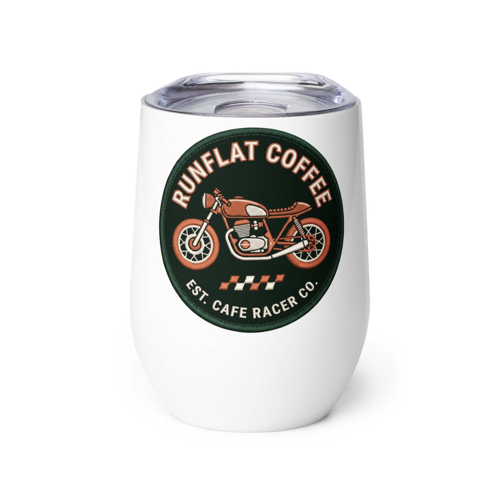 RunFlat Coffee Wine Tumbler – Cafe Racer Crest